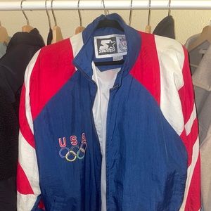 Starter Jacket TEAM USA OLYMPICS Vintage Sz Large